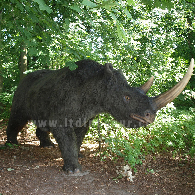 Furry Animatronic Rhinoceros – Longtu Dinosaur Art