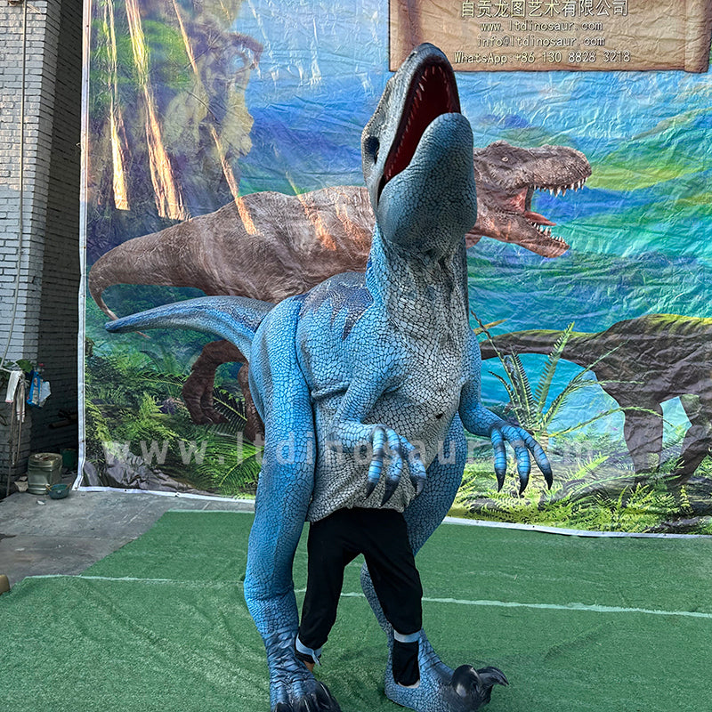 Blue Velociraptor Costume