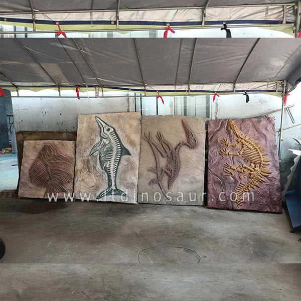 Prehistoric Animal Fossils Plate